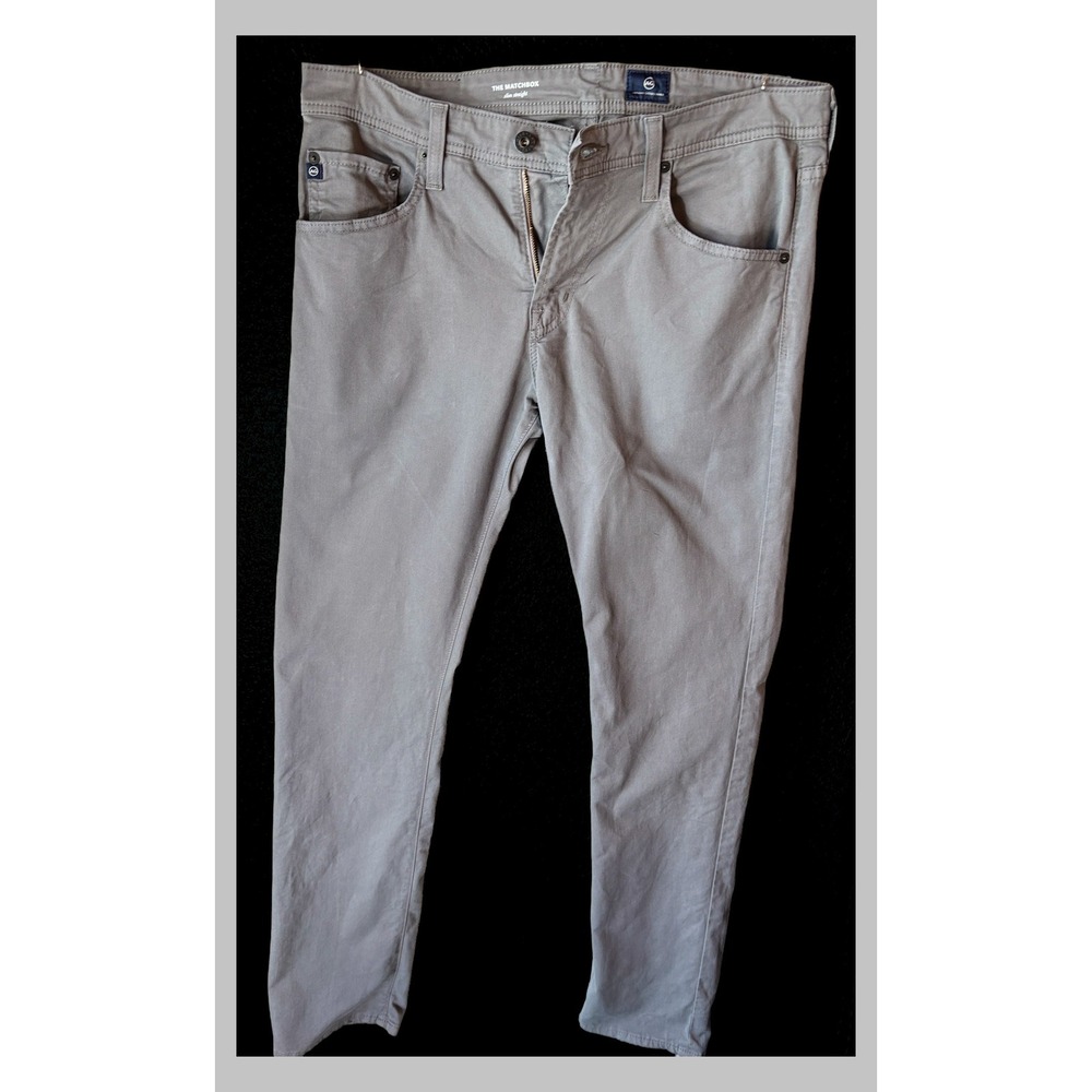 AG Adriano Goldschmied The Matchbox Slim Straight Grey Pants 31